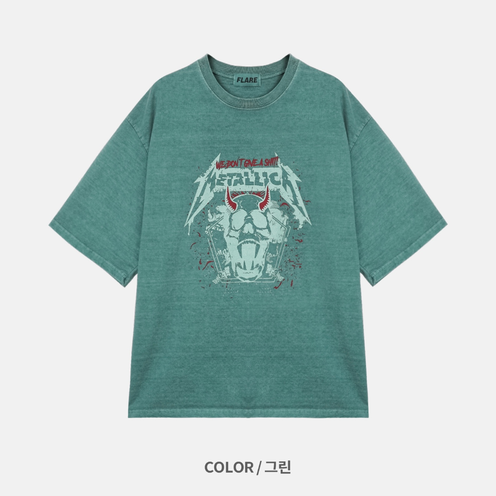 반팔 티셔츠 카키 색상 이미지-S1L33