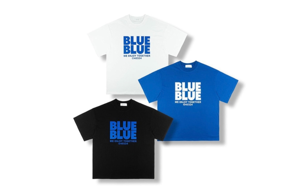 반팔 티셔츠 블루 색상 이미지-S1L23